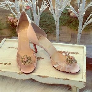 NIB Christian Louboutin Pink Satin Madison size 40